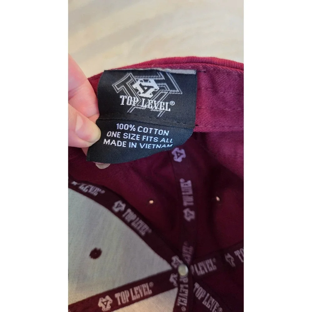 California Republic Bear Snapback Hat | Burgundy |‎ Top Level